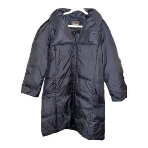 Cole Haan Black Feather Down Filled Long‎ Puffer Jacket XL